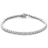 Elegante pulsera de tenis de plata de ley .925 con circonitas cúbicas de 7"