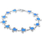 Blue Opal Turle .925 Sterling Silver Bracelet