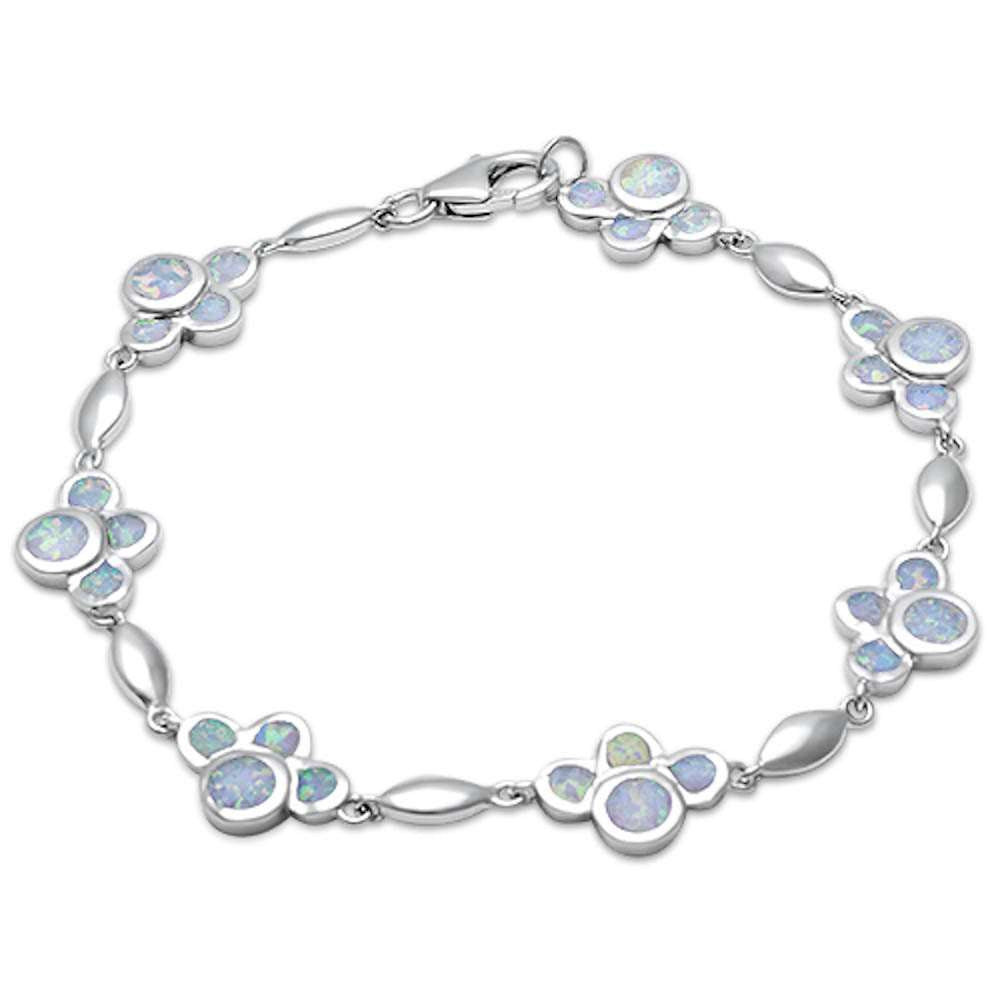 White Opal Paw .925 Sterling Silver Bracelet