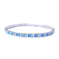 Fire Blue Opal .925 Sterling Silver Bracelet