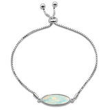 New White Opal .925 Sterling Silver Bracelet