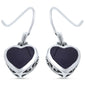 Black Onyx Heart .925 Sterling Silver Earring
