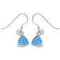 Trillion Cut Turquoise .925 Sterling Silver Earring