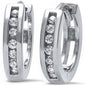 <span>CLOSEOUT! </span>Round Cz Hoop .925 Sterling Silver Earrings
