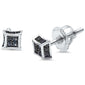 Black Onyx Cz Micro Pave .925 Sterling Silver Earring