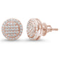 10MM Micro Pave Round Halo Studs .925 Sterling Silver Earrings Colors Available!