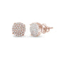 6MM Available 4 Colors Round Micro Pave .925 Sterling Silver Earrings