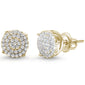 10MM Available 4 Colors Round Micro Pave .925 Sterling Silver Earrings