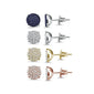 4MM Micro Pave Round CZ .925 Sterling Silver Stud Earrings