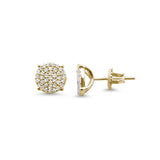 4MM Micro Pave Round CZ .925 Sterling Silver Stud Earrings
