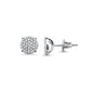 4MM Micro Pave Round CZ .925 Sterling Silver Stud Earrings
