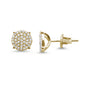 6MM Micro Pave Round CZ .925 Sterling Silver Stud Earrings
