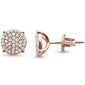 10MM Micro Pave Round CZ .925 Sterling Silver Stud Earrings Color Available!