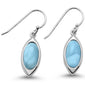 Natural & Cz Marquise Dangle  .925 Sterling Silver Earrings