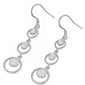 White Opal Circles .925 Sterling Silver Earrings