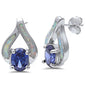 New Fashion White Opal & Tanzanite .925 Sterling Silver Earring