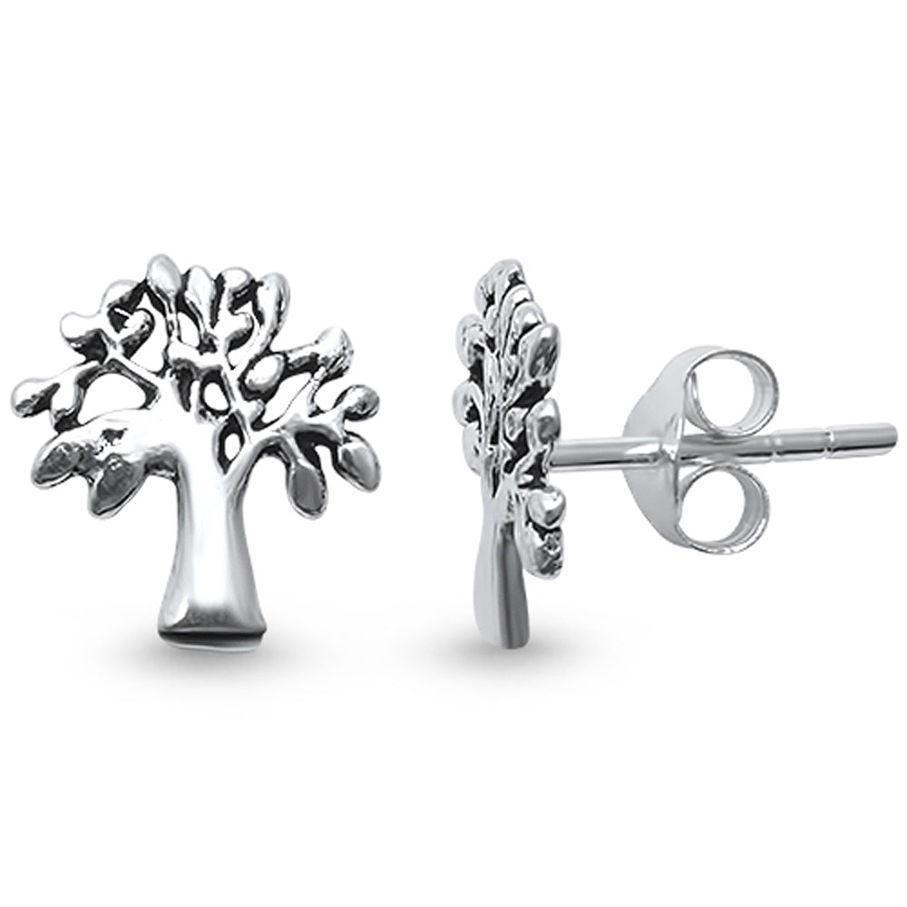 <span>CLOSEOUT!</span>Plain Tree of Life Studs .925 Sterling Silver Earrings