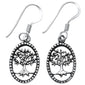 <span>CLOSEOUT!</span>Plain Oval Tree of Life .925 Sterling Silver Earrings