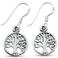 <span>CLOSEOUT!</span>Plain Tree of Life Dangle .925 Sterling Silver Earrings