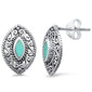 <span>CLOSEOUT!</span>Turquoise Marquise Filigree  .925 Sterling Silver Earrings
