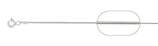 010 0.8MM Snake Chain .925  Solid Sterling Silver Size 22"