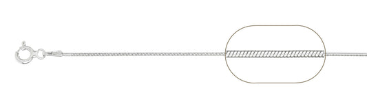 015-.9MM Snake Chain .925  Solid Sterling Silver Sizes 16-30" NEW