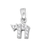 Hebrew Symbol Chai 'Life' .925 Sterling Silver Pendant