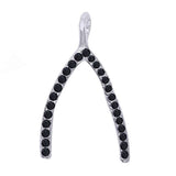  New Design Black Cubic Zirconia Fashion .925 Sterling Silver Pendant