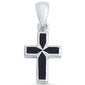 Black Onyx Cross .925 Sterling Silver Pendant