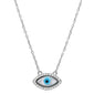 Cz Evil eye .925 Sterling Silver Pendant Necklace