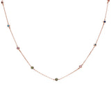 Available in 3 Colors"Diamond by the Yard" Multicolor Gemstone .925 Sterling Silver Necklace