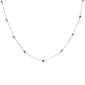 Available in 3 Colors"Diamond by the Yard" Multicolor Gemstone .925 Sterling Silver Necklace