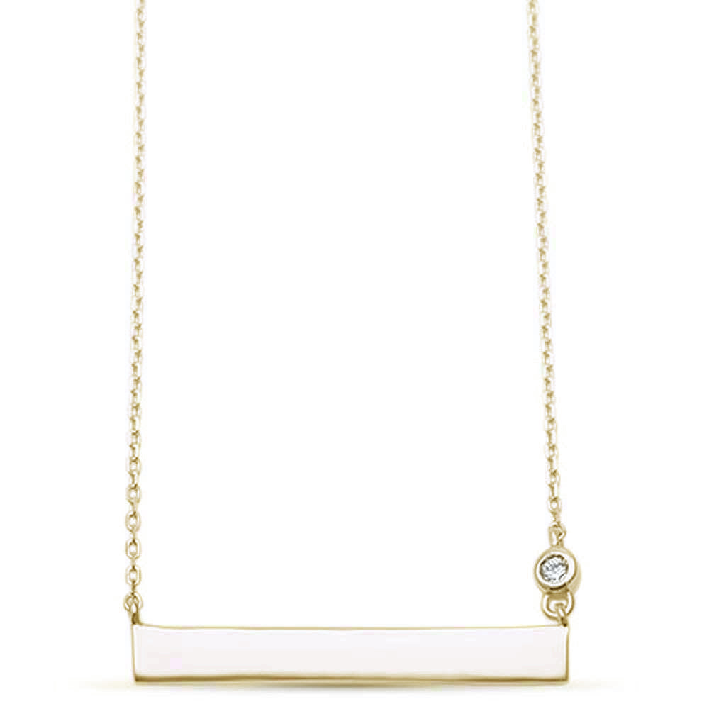 Yellow Gold Plated Nametag Accent Bar