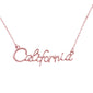 <span>CLOSEOUT! </span>Rose Gold Plated California .925 Sterling Silver Necklace 14" Ext 1.75"