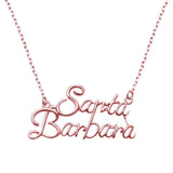 Rose Gold Plated Santa Barbara .925 Sterling Silver Necklace 14" Ext 1.75"