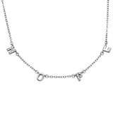 Cubic Zirconia Hope .925 Sterling Silver Necklace