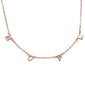 <span>CLOSEOUT! </span>Rose Gold Plated Cubic Zirconia Hope .925 Sterling Silver Necklace