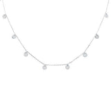 Plain Hammered Disc  .925 Sterling Silver Necklace Three COLORS Available!
