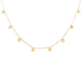Plain Hammered Disc  .925 Sterling Silver Necklace Three COLORS Available!