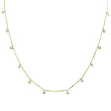 Multi Round Bezel Cubic Zirconia .925 Sterling Silver Necklace Three Colors Available!