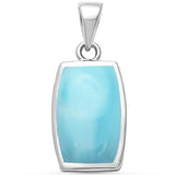 Natural Larimar .925 Sterling Silver Pendant