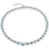 Natural Larimar .925 Sterling Silver Necklace