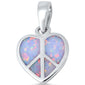 White Opal Heart .925 Sterling Silver Pendant