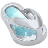 Larimar Beach Sandal .925 Sterling Silver Pendant