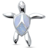 <span>¡VENTA FINAL! </span>Lindo Colgante de Tortuga de Ópalo Blanco de Plata Esterlina .925