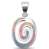 <span>¡LIQUIDACIÓN!</span> Colgante con dije de plata de ley .925 en espiral de ópalo blanco