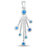 Blue Opal Waterfalls .925 Sterling Silver Pendant