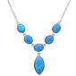 <span>CLOSEOUT! </span>New Blue Opal Pendant Necklace .925 Sterling Silver Pendant