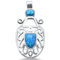 <span>CLOSEOUT! </span>Blue Opal .925 Sterling Silver Charm Pendant
