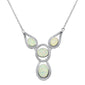 <span>CLOSEOUT! </span>New White Opal .925 Sterling Silver Pendant Necklace 18+1" Long 1 ext